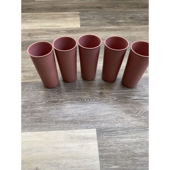 Tupperware Tumblers Set of 5 Vintage 115-11 Pink - Picture 1 of 7